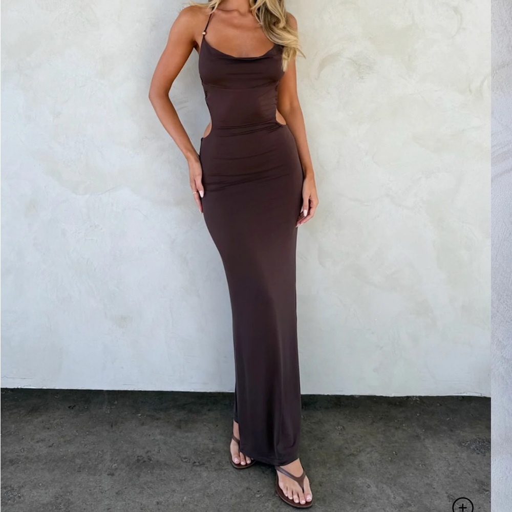 Tiger Mist Chocolate Brown Suriya Maxi Dress